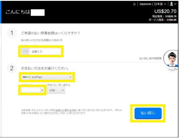 888カジノエコペイズ出金