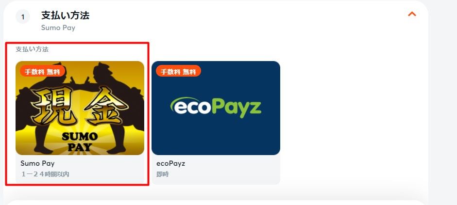ビットカジノスモペイ入金