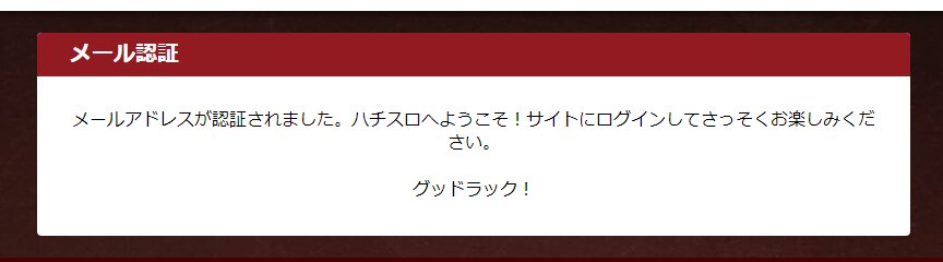 ハチスロカジノの登録方法ステップ6