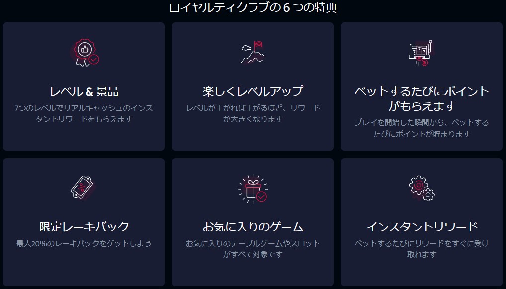 ライブカジノアイオーのロイヤリティークラブ